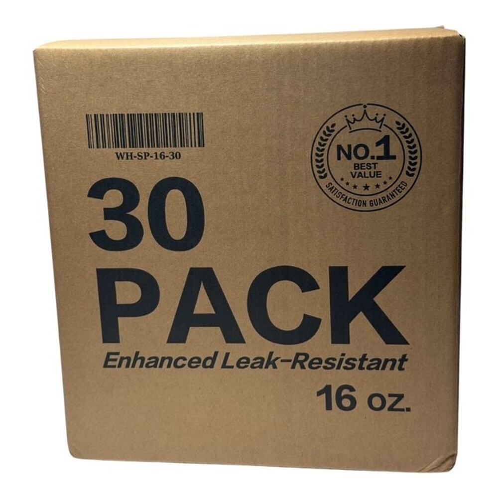 30 Pack 16oz Deli Food Storage Containers w/ Lids Leak Resistant BPA Free